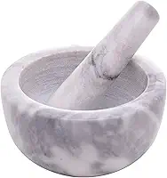 LYOR - Conjunto Pilão e Socador de Mármore Marin 12cm x 6cm