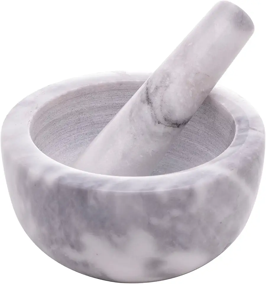 LYOR - Conjunto Pilão e Socador de Mármore Marin 12cm x 6cm