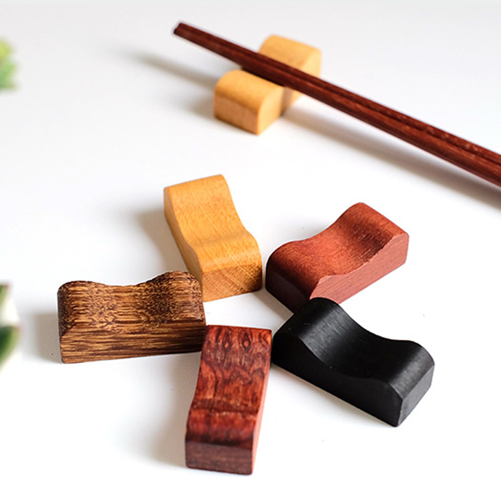Repose-Baguettes en Bois, Support concave pour cuillères et fourchettes, idéal pour la Cuisine, Les fêtes et Autres Occasions. Facile à Nettoyer.