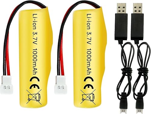 PUOO Accesorio 2 unids 3.7 V 650 mAh batería de litio y 2 unids cargador USB para SYMA Q9 H126 H131 H118 RH701 Control remoto barco de alta