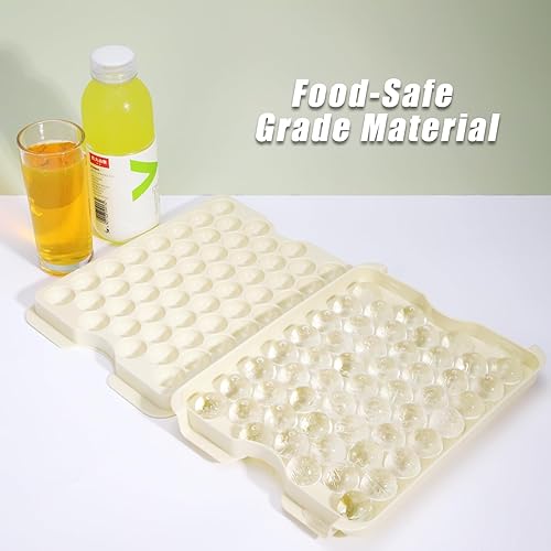 Miniatura 4 de Jonartive Bandejas de cubitos de hielo para congelador, fácil liberación, 53 x 2 piezas, moldes de cubitos de hielo sin BPA con tapa y contenedor,