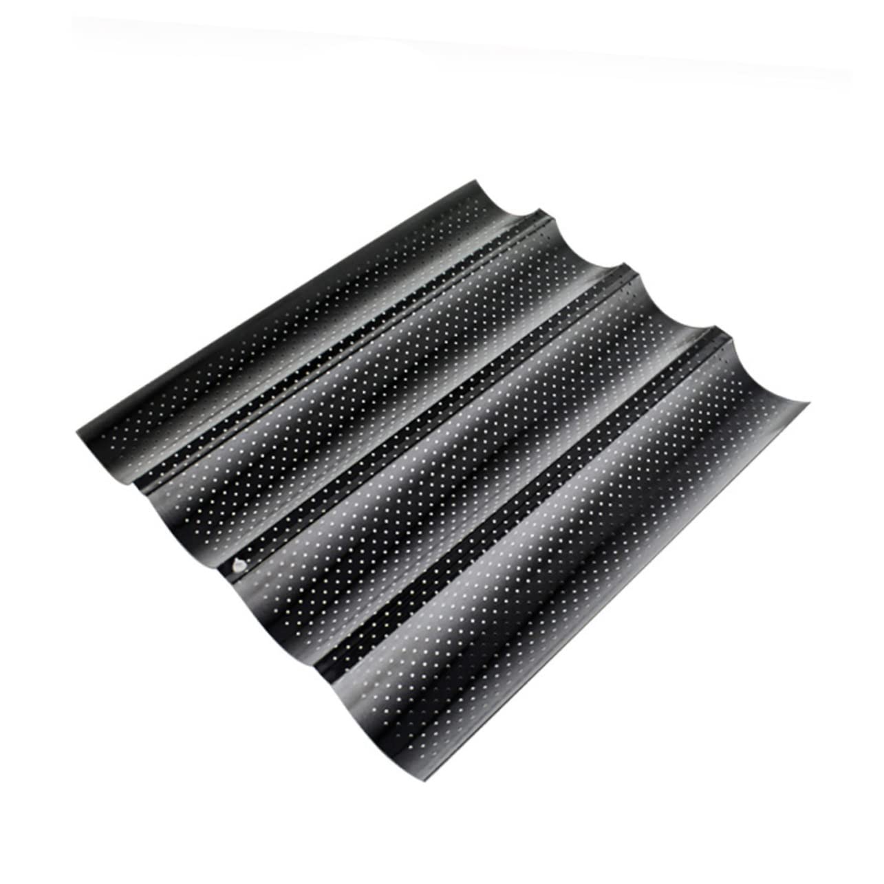 SOLUSTRE Non-stick Baking Mold Sturdy Carbon Steel 4-slot Bread Baking Pan Easy to Use French Bread Maker