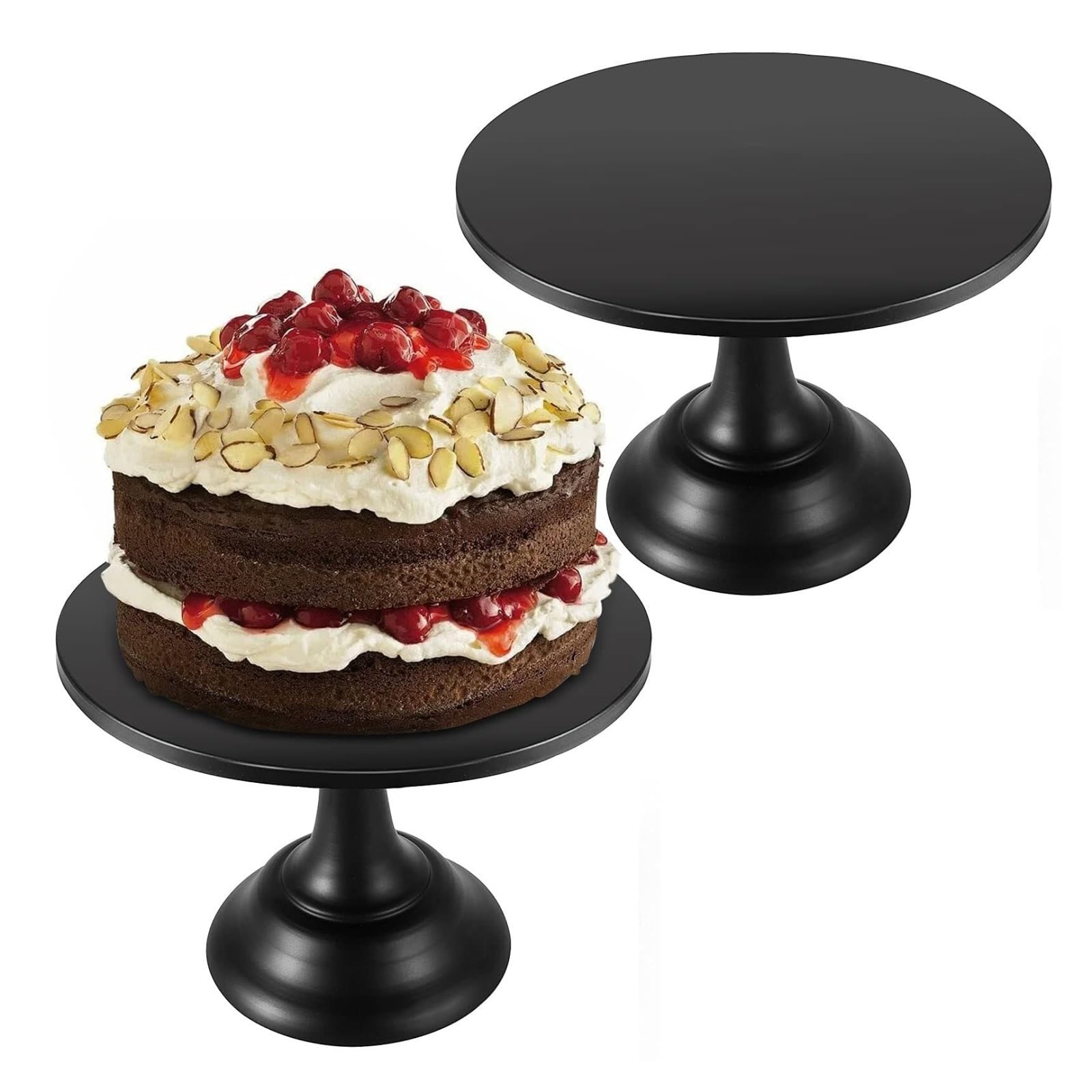 Présentoirs cupcakes et desserts pour mariage : lot de 2 plateaux ronds de fête
