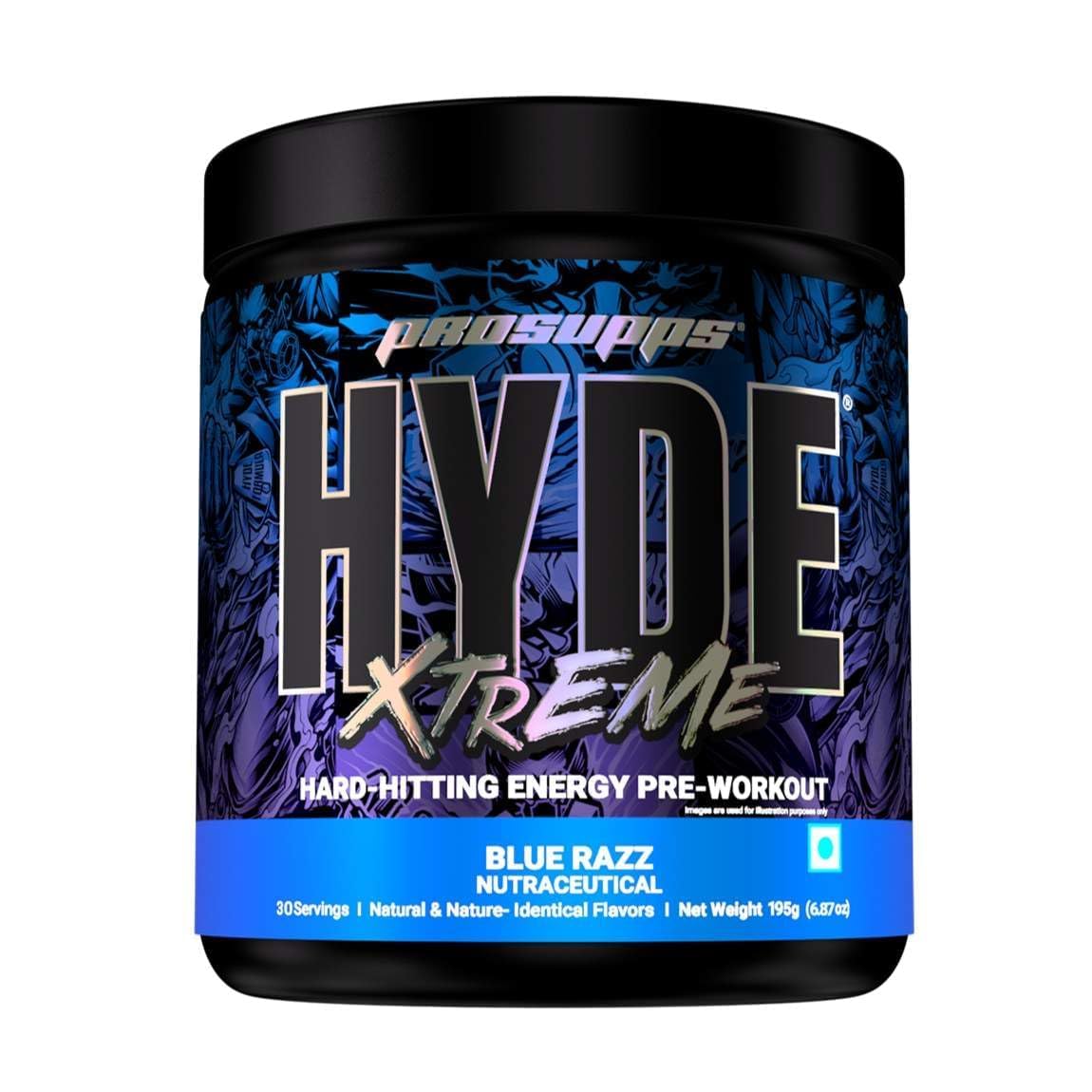 Hyde Xtreme Pre Workout 195gm | 30 Servings | (Blue Razz) (B0D3V5851C) Amazon Price History, Amazon Price Tracker