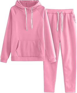 Generic Womens 2 Piece Outfits Lounge Hoodie Sweatsuit Sets 2025 Oversized Sweatshirt Baggy Fall Comfy Sweatpants with Pockets
