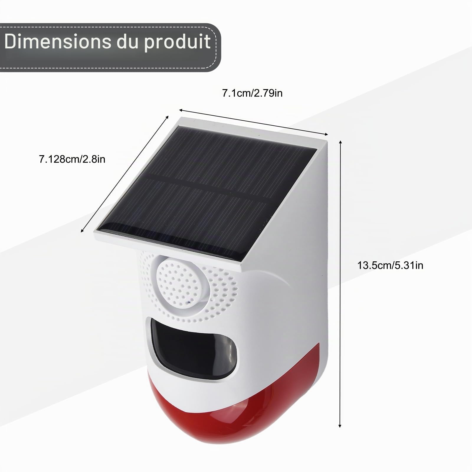 Alarme de détection de mouvement sans fil, alarme de sécurité domestique, détecteur de mouvement, alarme extérieure 120 dB avec télécommande