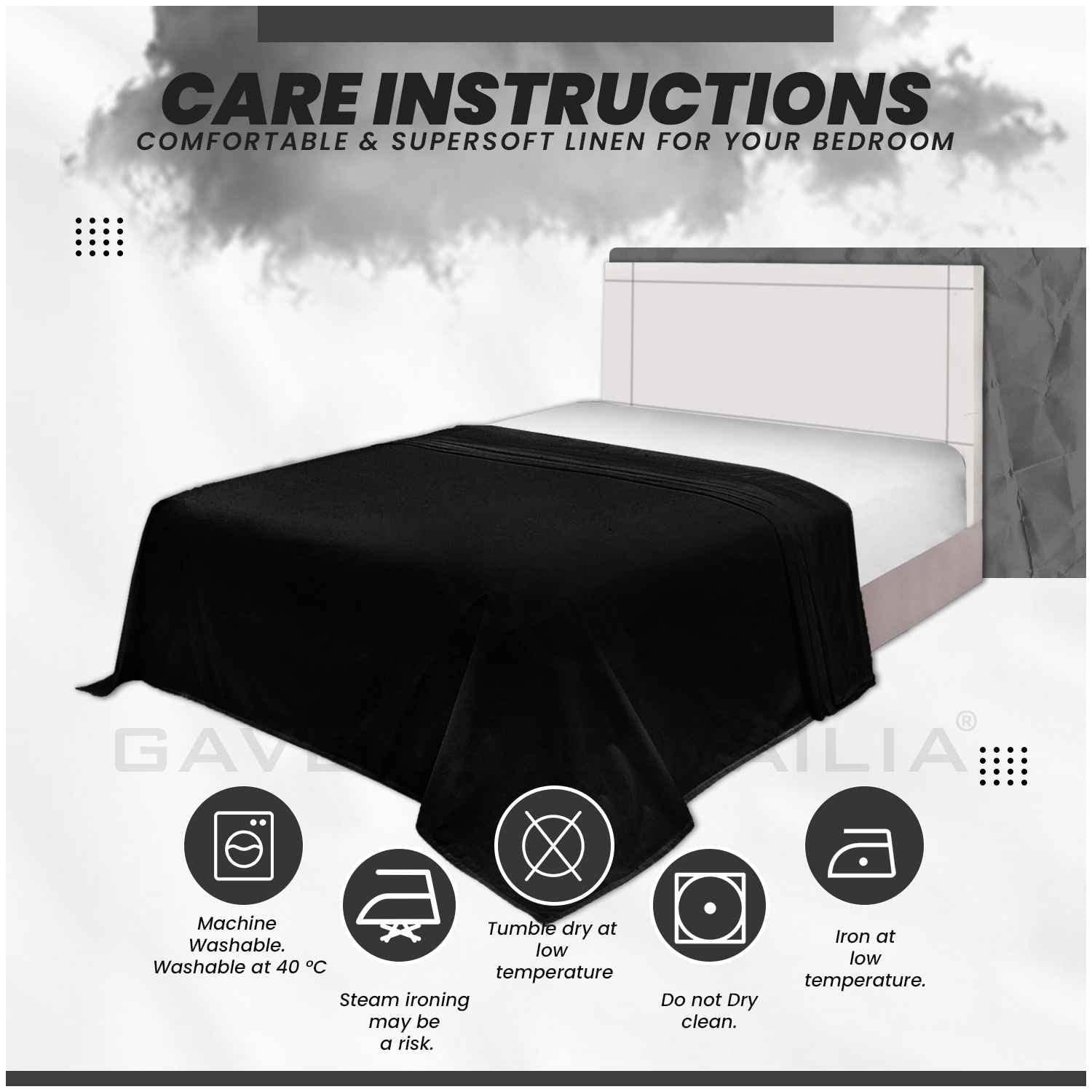 Drap Plat Percale 180 Fils Polycoton Infroissable – Doux, Respirant, Facile D'Entretien (Gris, Lit Simple)