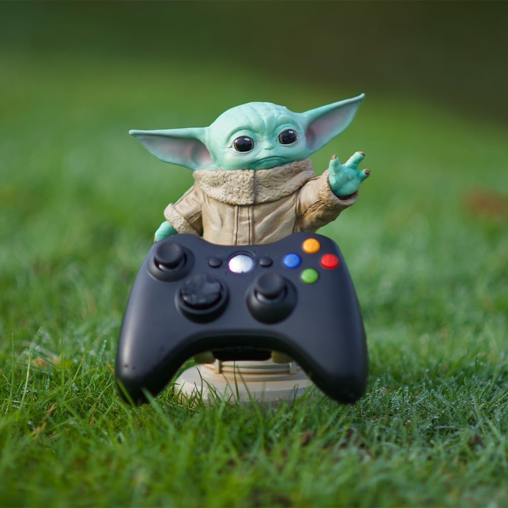 Exquisite Gaming: The Mandalorian: The Child - Star Wars Original Mobile Phone & Gaming Controller Holder, Device Stand, Cable Guys, Licensed Figure , Green