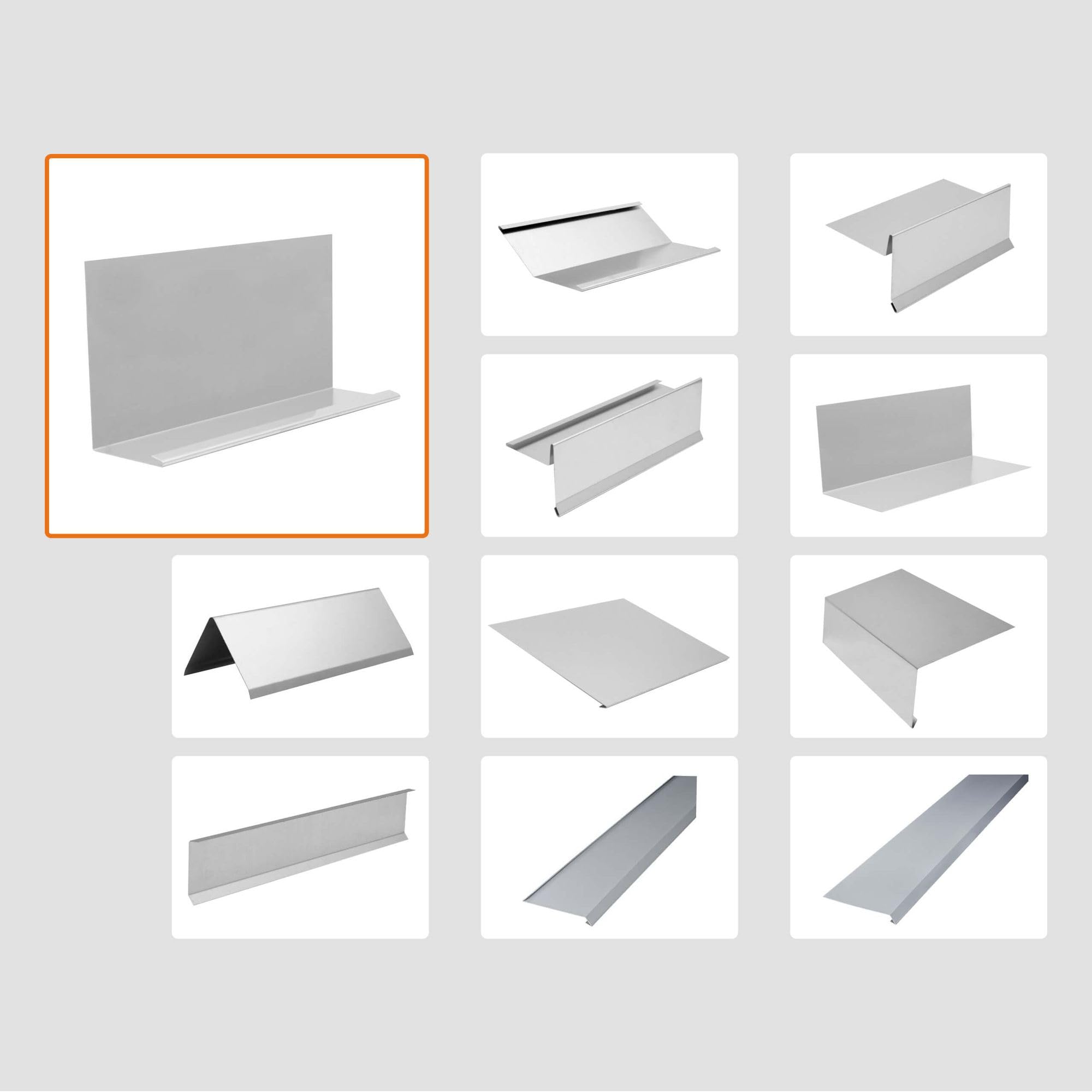 INEFA Techo de chapa angular de aluminio 200cm para drenaje, protección de bordes