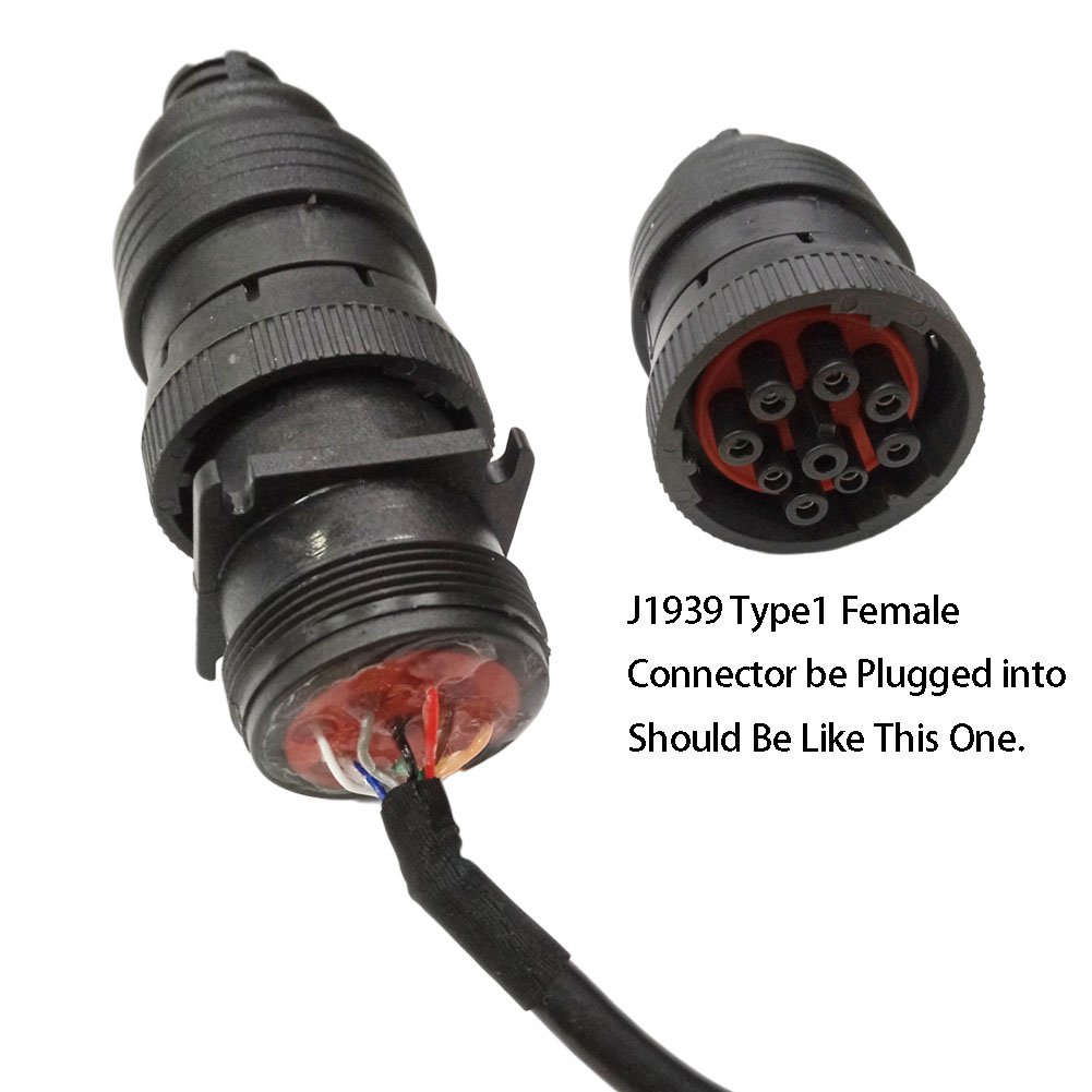 Transpac めーやん様 Ocstar SAE J1939 Type1 to J1939 Type2 Adapter 9 Pin Black