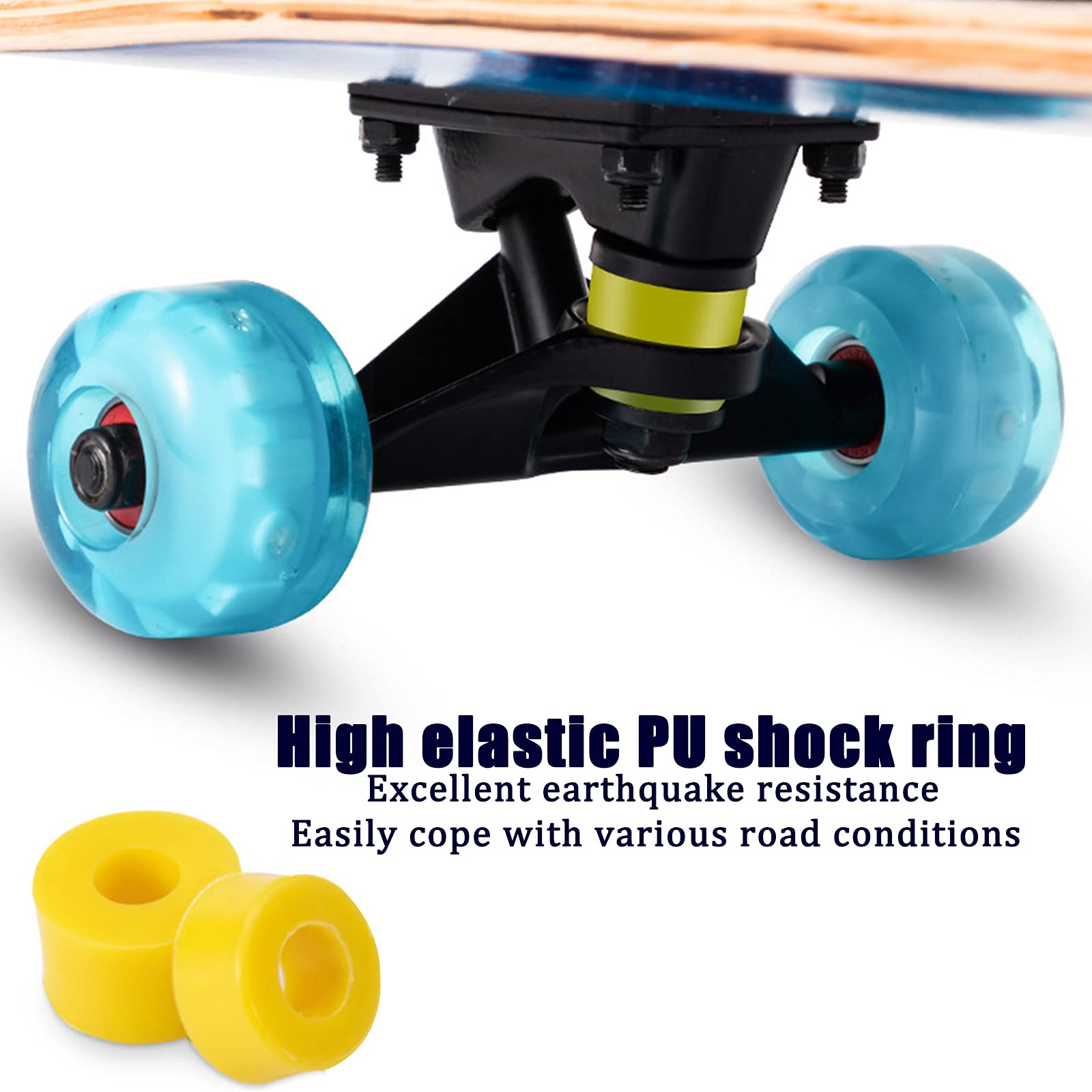 Skateboard per Principianti, Skateboard Completi 31 "x 8" con Ruote Luminose a LED, Skateboard a Doppia Pedana in Acero Canadese a 7 Strati per Bambini, Adolescenti, Adulti