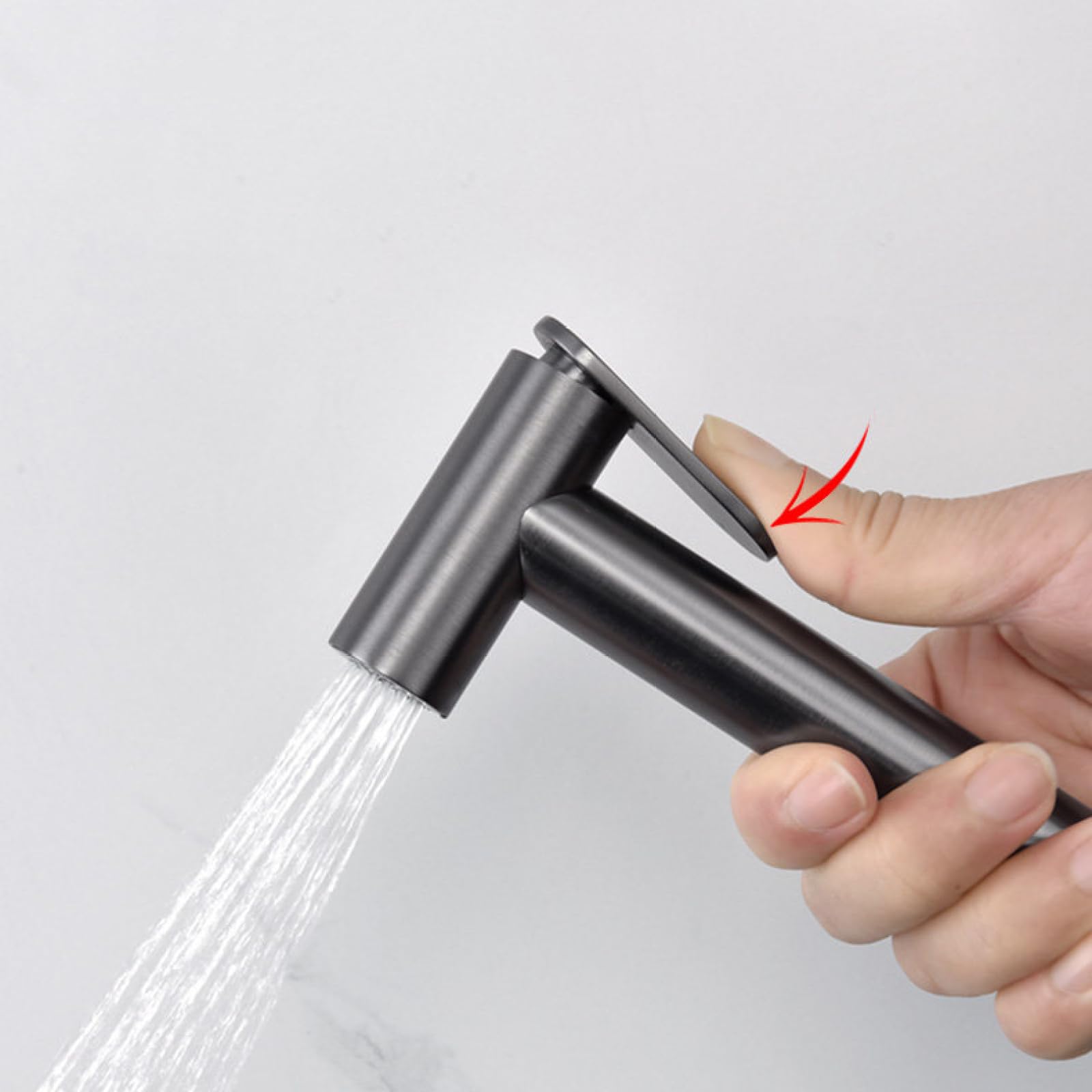Kit Spruzzatore WC Cromato Set Di Doccetta per Bidet In Ottone Montaggio A Parete | Doppia Uscita con Tubo Può Essere Collegato Alla Toilette O Alla Lavatrice