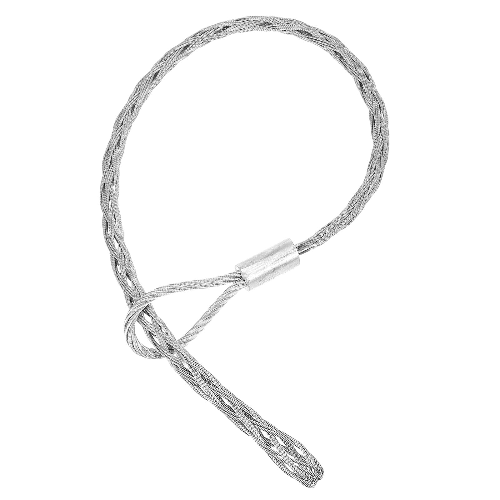 PATIKIL 15-25mm Cable Pulling Wire Socks 51.18" Long Grip Socks Net Galvanized Steel Wire Pulling Grip Mesh Puller Socks Grip Tool for Elastic Wire Cable Rated Load 2000 kg (4409 Lbs)