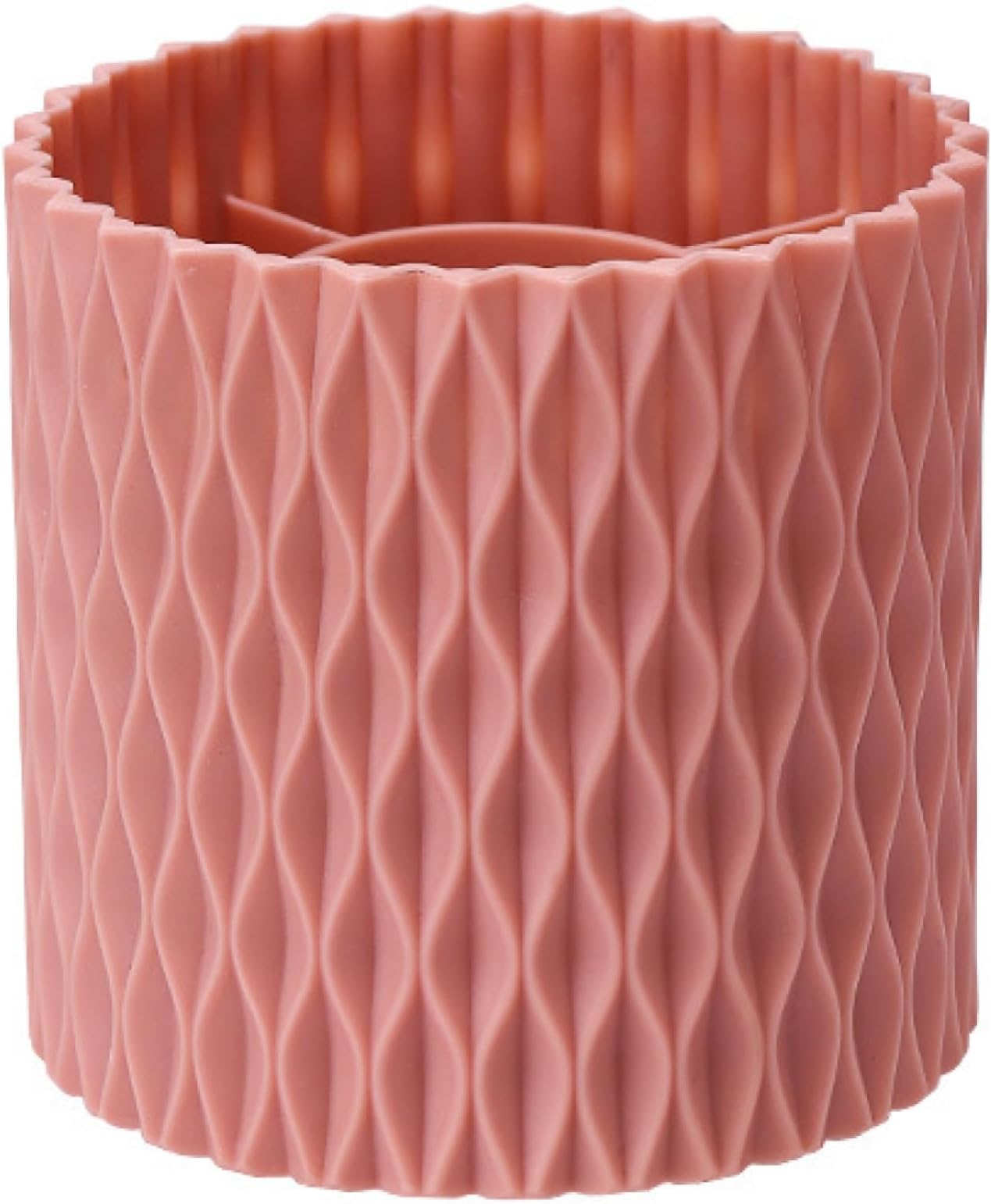 YuhomE Cosmetic organizer, multifunctional rotating large-capacity makeup brush case, multiple colors, suitable for dressing table, checkroom, bedroom Pink without cover
