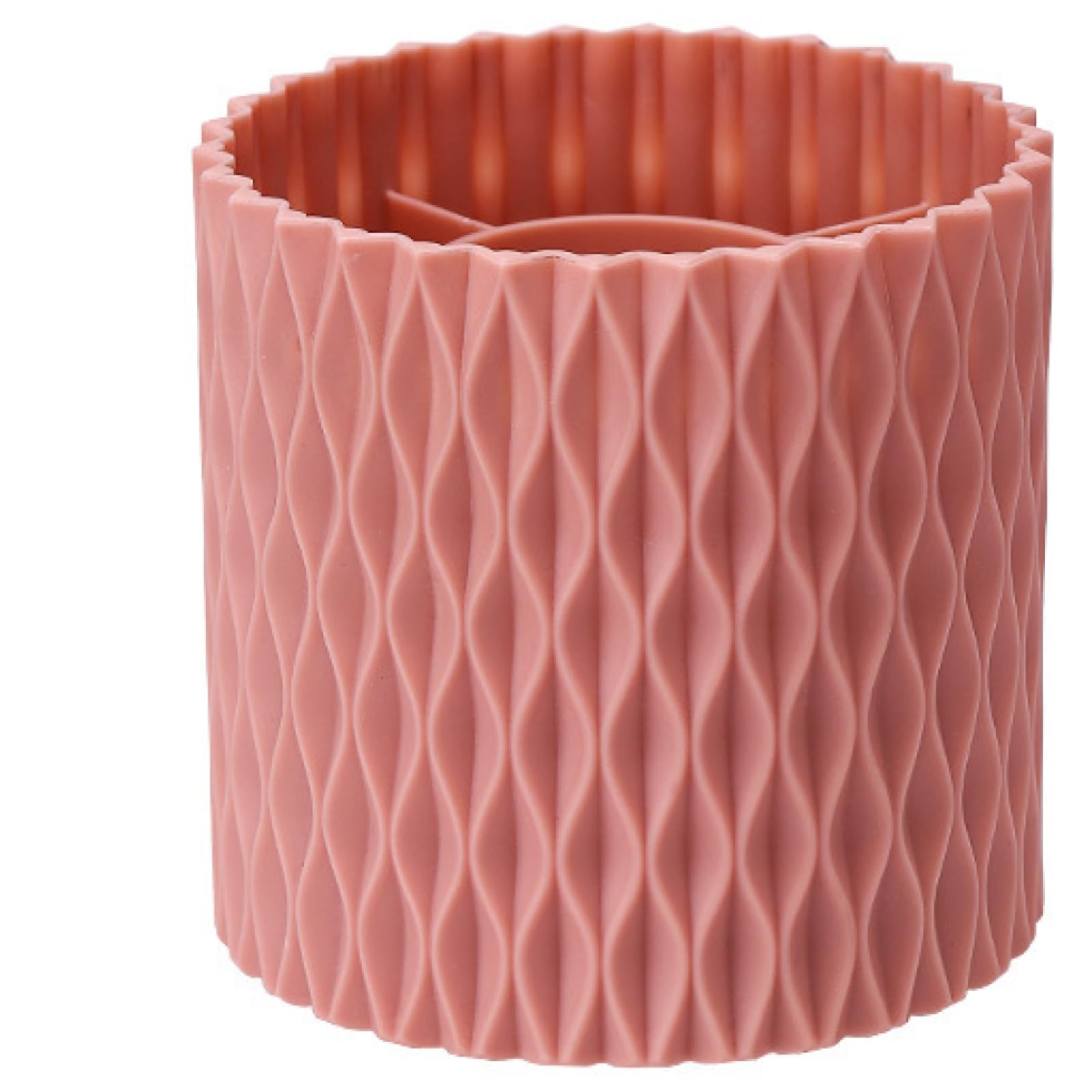 YuhomE Cosmetic organizer, multifunctional rotating large-capacity makeup brush case, multiple colors, suitable for dressing table, checkroom, bedroom Pink without cover