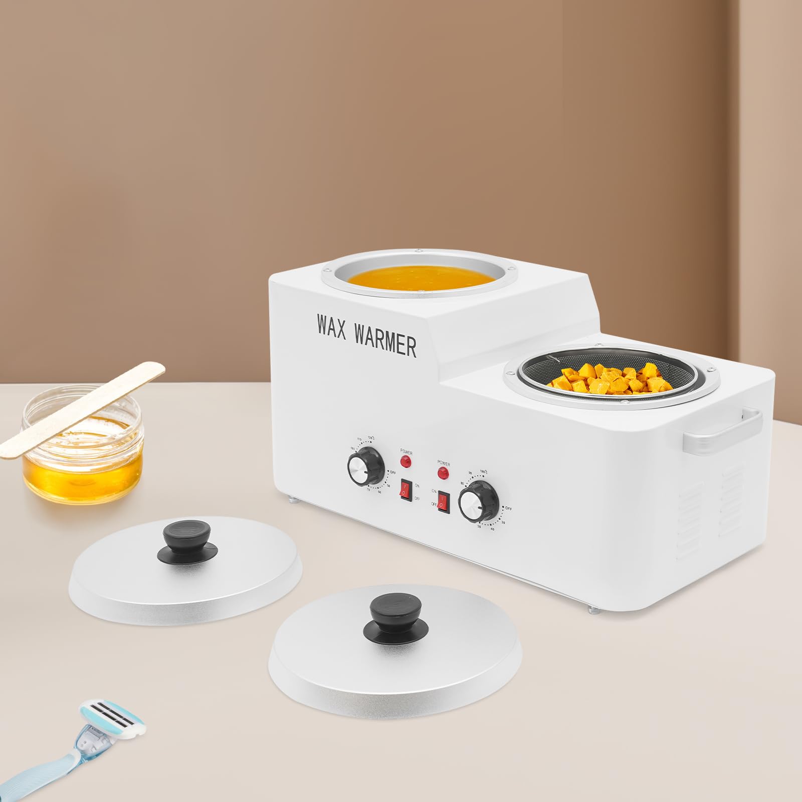 Wachswärmer 600W Einstellbare Temperatur Wachsheizung 9L Große Kapazität Wachsgerät Wachserhitzer Waxing Maschine für Privathaushalten, Schönheitssalons, Friseursalons