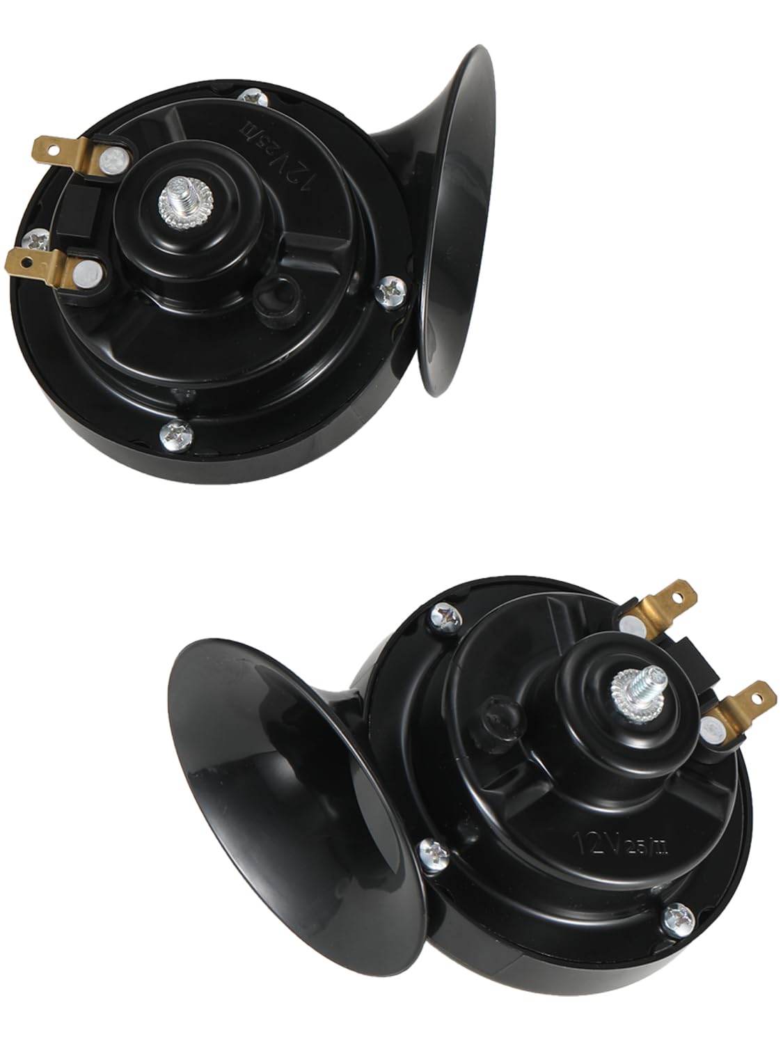 Greluma 2 Pz Clacson per auto 12V 115dB, clacson elettrico universale ad alta potenza, compatibile con la maggior parte di auto, veicoli fuoristrada, motociclette e camion, 80 mm