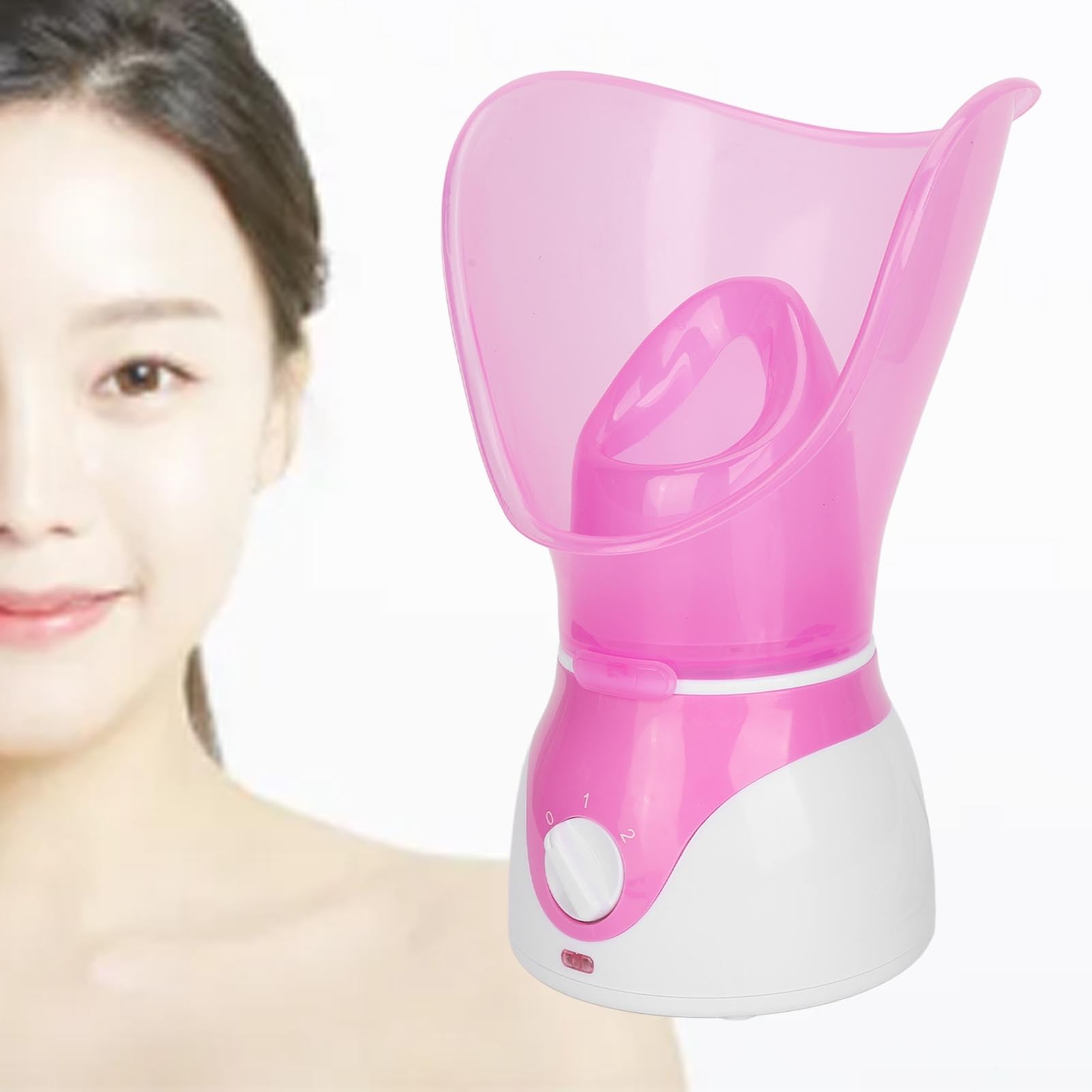 Maschera Facciale Idratante per Inalatore Sinusale Professionale per Vaporizzatore per il Viso con Diffusore per Aromaterapia, Sauna Spa Domestica, Blu (Spina europea)
