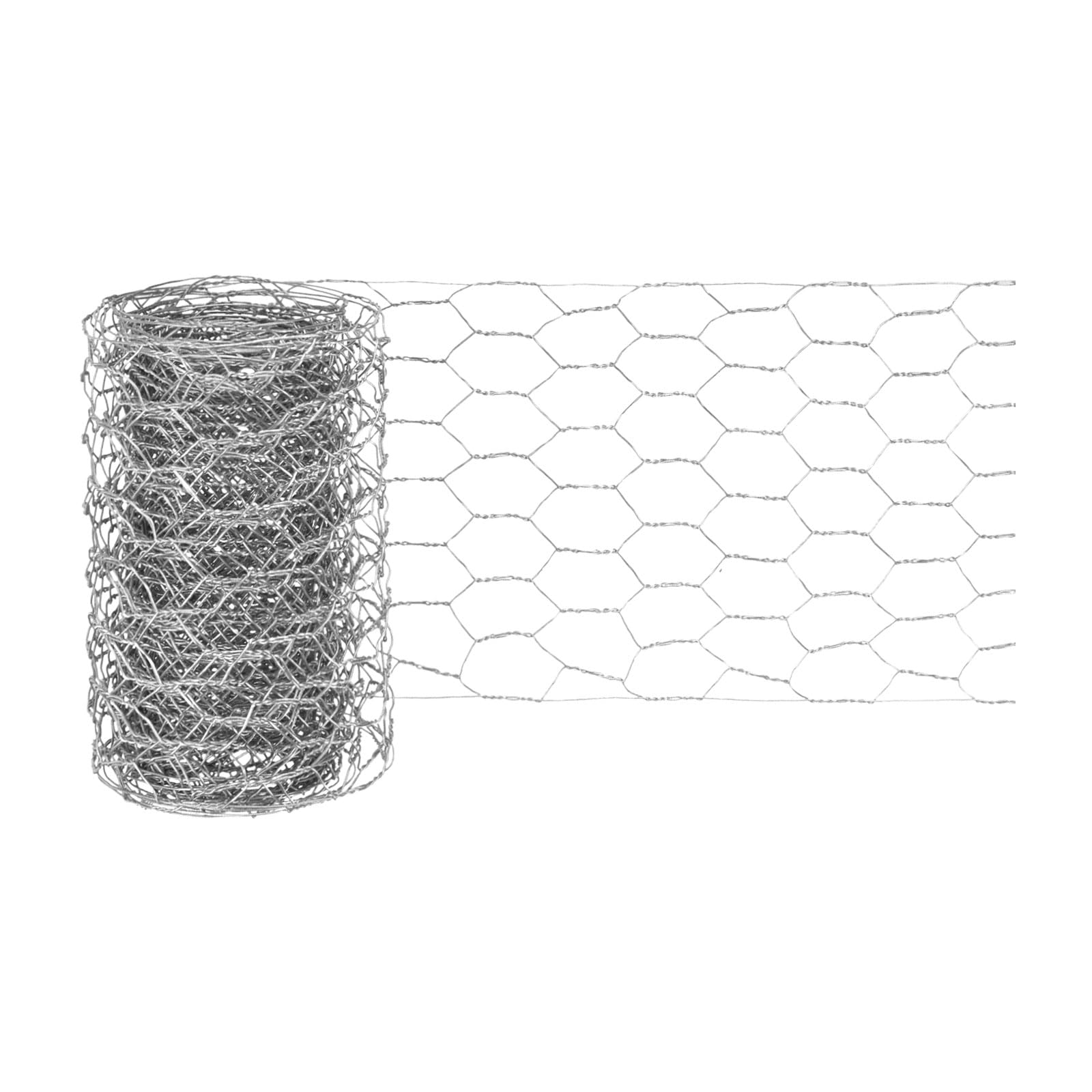 M METERXITY Chicken Wire 4 x 118 in Galvanized Iron, Silver Tone