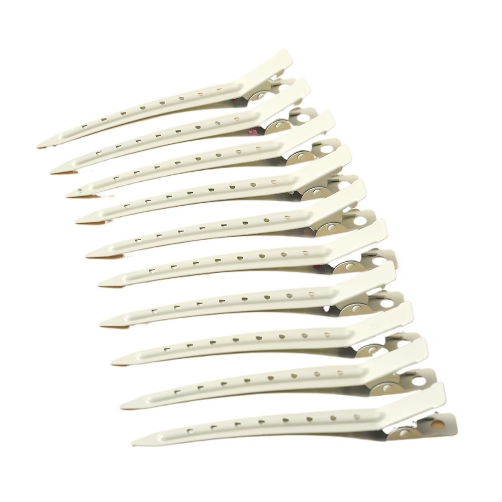 Metal Clip Curly Hairpin Hairstyle Hair Styling Clips Clamps Haircut Hairclip Tools Fluffy Root Barrette(A 10PCS beige)