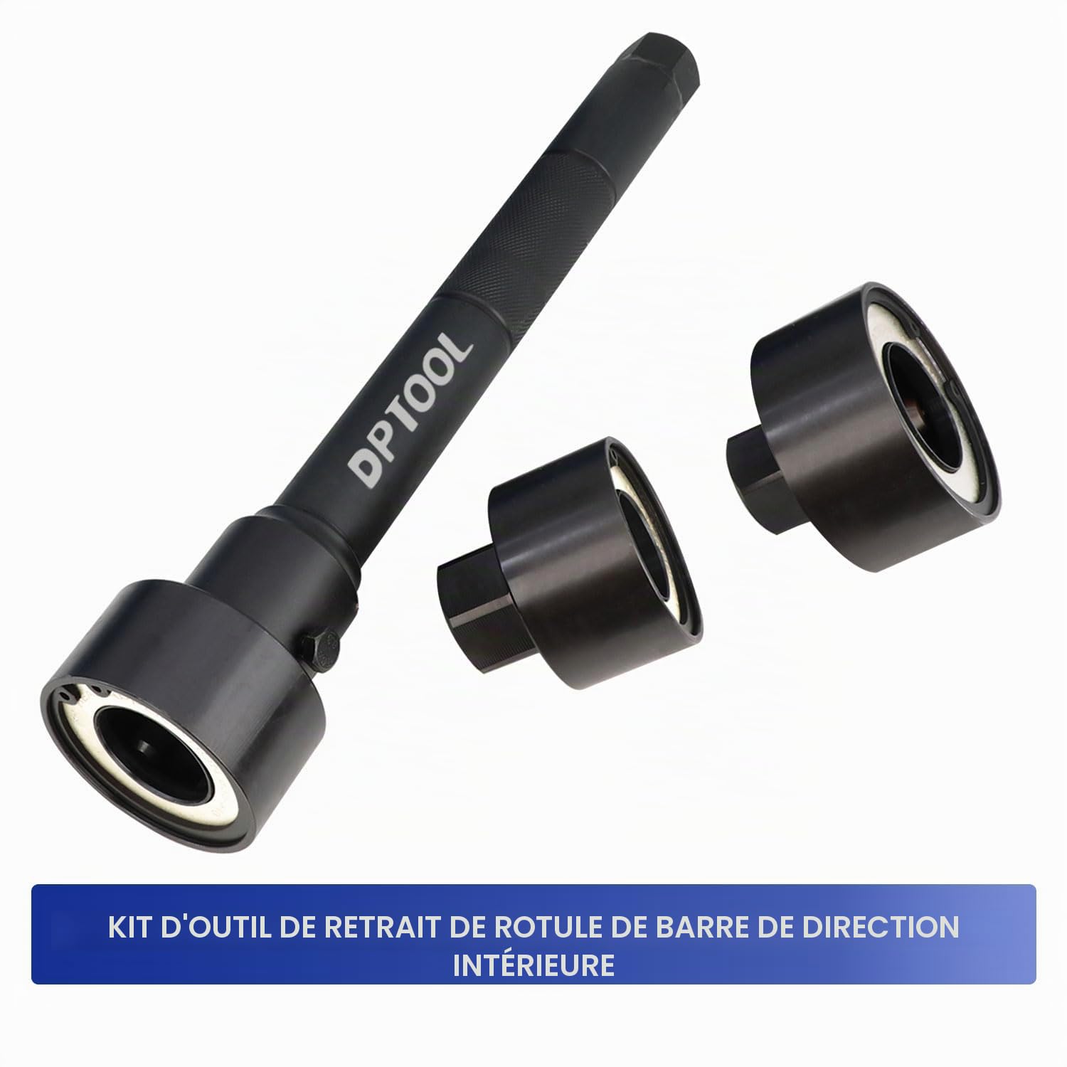 Kit d'outils de démontage et d'installation de biellettes de direction intérieures, outil de fusée d'essieu avec entraînement 1/2", outil de pressage pour voiture/SUV (30-35 mm, 35-40 mm, 40-45 mm)