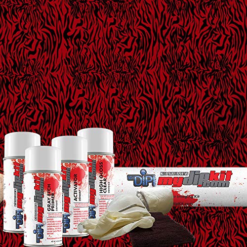 Red Zebra Hydrographics Kit MyDipKit - My Dip Kit - AP-821-Red - Water Transfer Printing Kit (Entry Level)