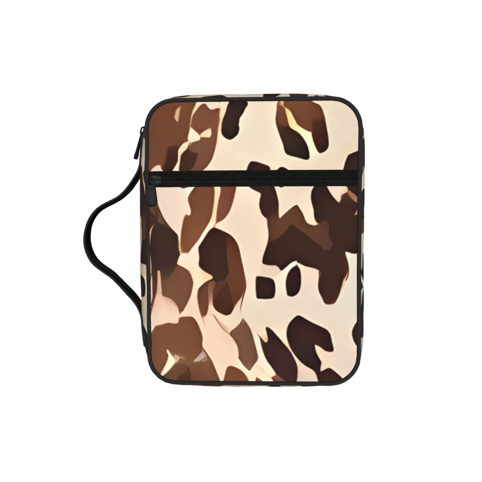 Cow Camo Pattern Bible Cover Case Waterproof Bible Bag With Handle Organizer Storage Book Cover For Bible Study