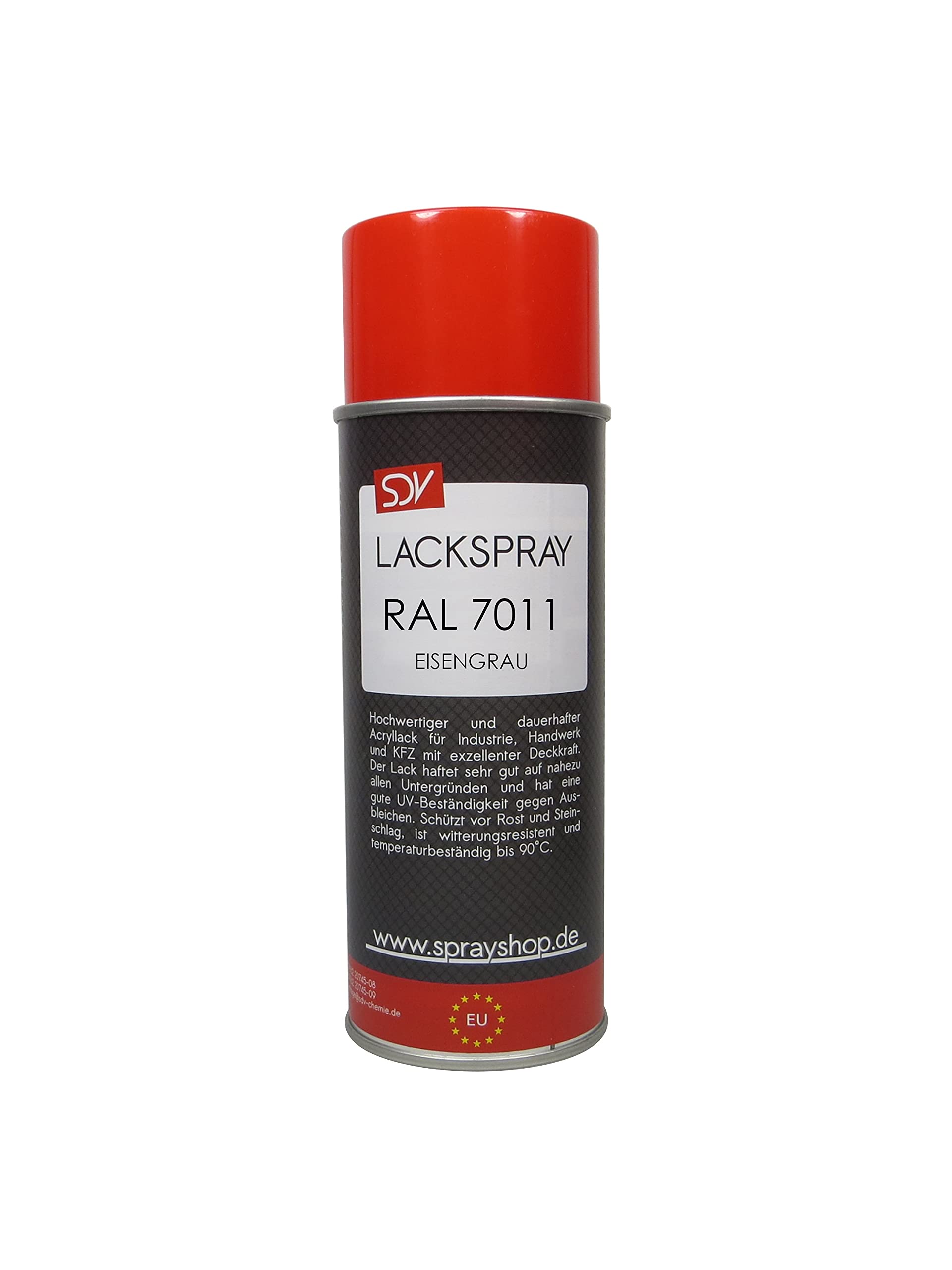 SDV Chemie Lackspray RAL 7011 EISENGRAU 12x 400ml glänzend Acryllack