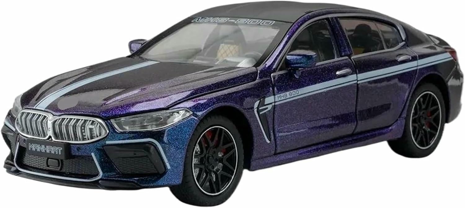 DEAVER Diecast 1:24 For M8 Alloy Car Models Simulation Scale Vehicle Model Kit Display Souvenirs Collection(Purple)