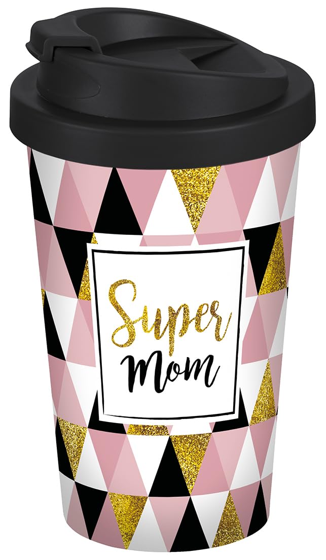 Coffee to Go Mug Super Mom Gold 400 ml
