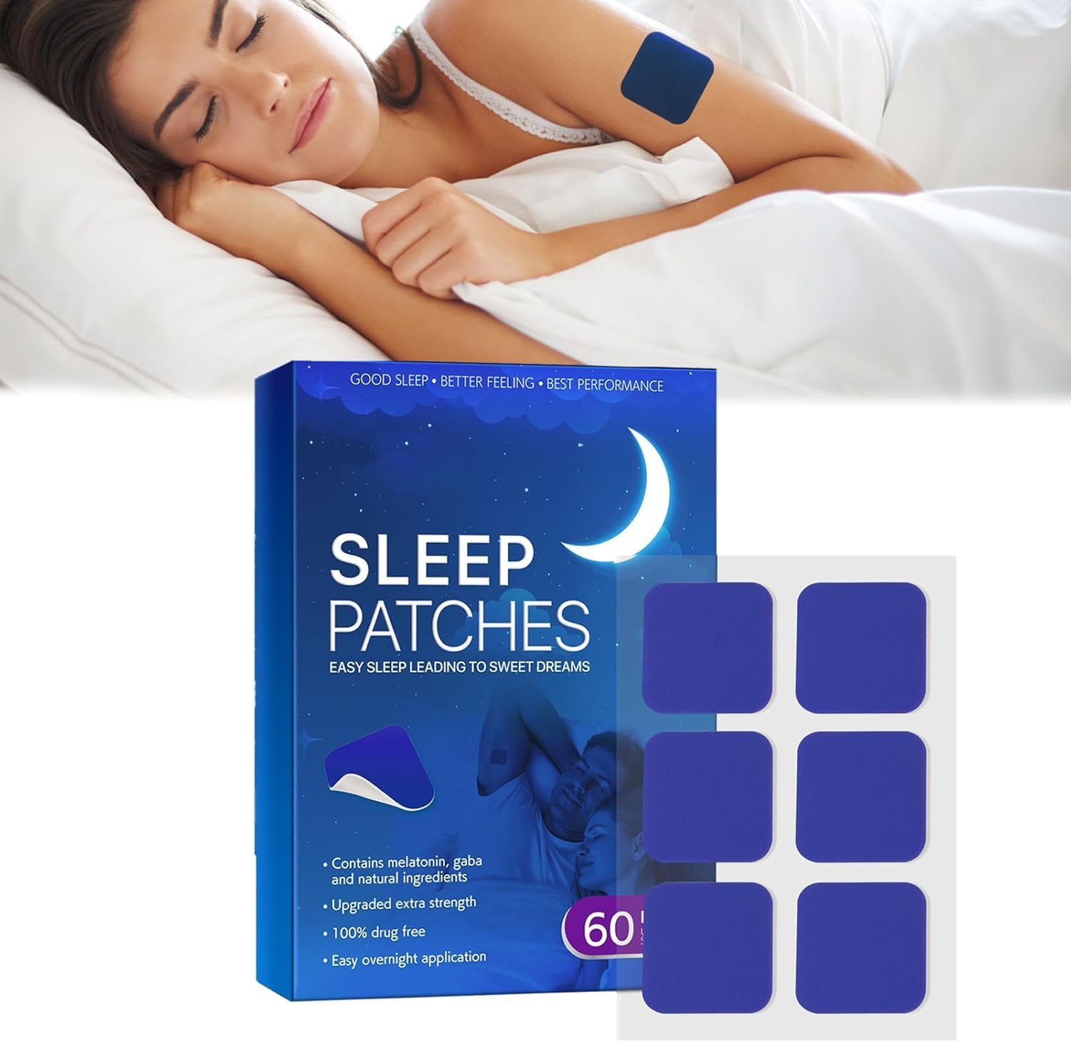 ALMEKAQUZ 60 Pack Sleep Patches,...
