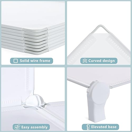 Miniatura 9 de AWTATOS Armario organizador portátil para niños, con barra para colgar ropa, armario para dormitorio, aparador, despensa (14 x 14 pulgadas), 8