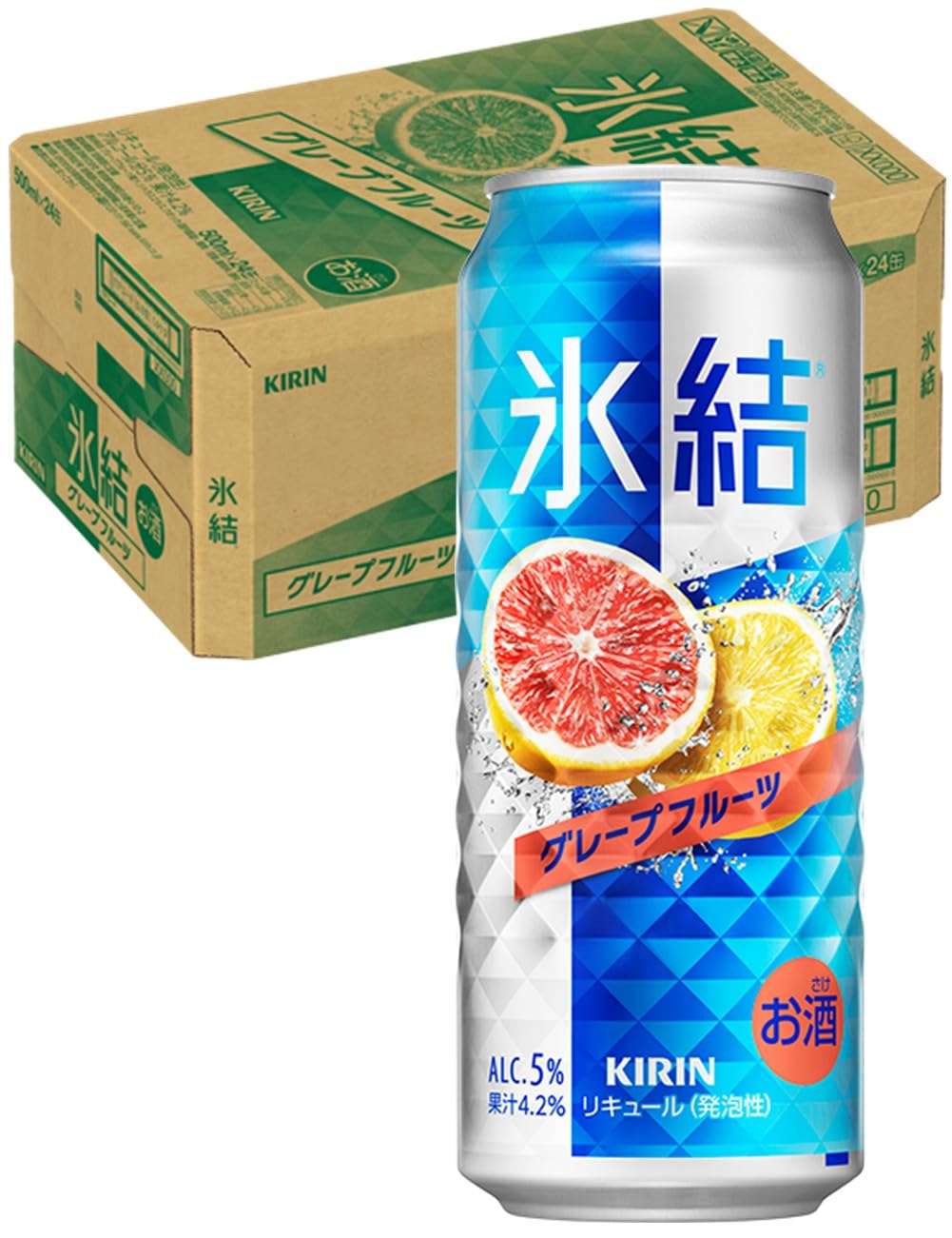 【RORO】ドライクリスタル＆キリン 氷結 グレープフルーツ Amazon.co.jp: 氷結 グレープフルーツ 500ml 24本 チューハイ サワー