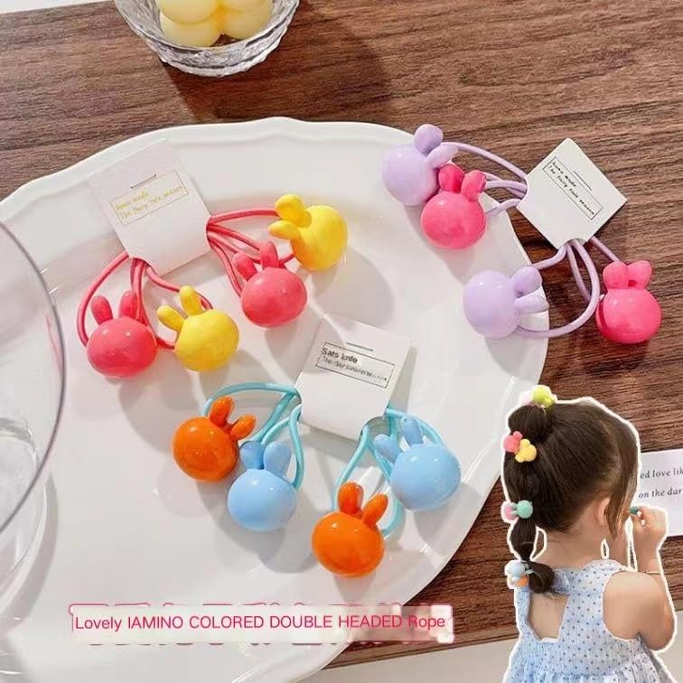 Miniatura 5 de Bolas de burbujas para el cabello para niños, bandas elásticas para el cabello con cuentas, soportes para cola de caballo, bolas para el pelo para