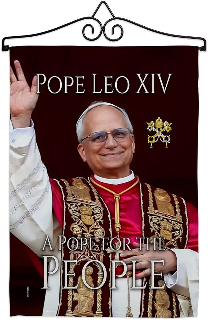 Pope Leo XIV Bishop Wall Decor Canvas Tapestry Vatican Memorabilia Catholic Poster Church Bishop of Rome Picture Home Decorations American Papal Print Yard Sign Door Textile Roman Religious Gifts