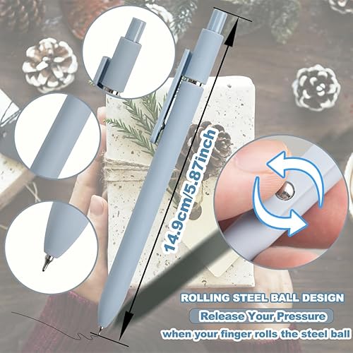 Miniatura 2 de 5 bolígrafos de secado rápido de 0.020 in de punta fina para escribir en diario, tomar notas, bolígrafos de gel de tinta negra para oficina,