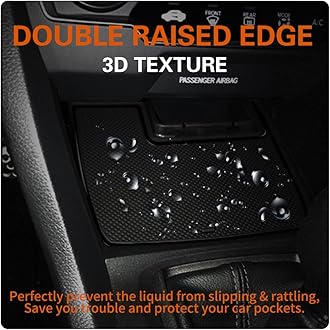 Fit for Honda Civic 2016-2021 (Sedan) Accessories, Upgraded Custom Non-Slip Cup Holder Inserts, Center Console Liners, Door Pocket Pads, Interior Anti-Dust Liner Mats (21-PCS, Black Trim)