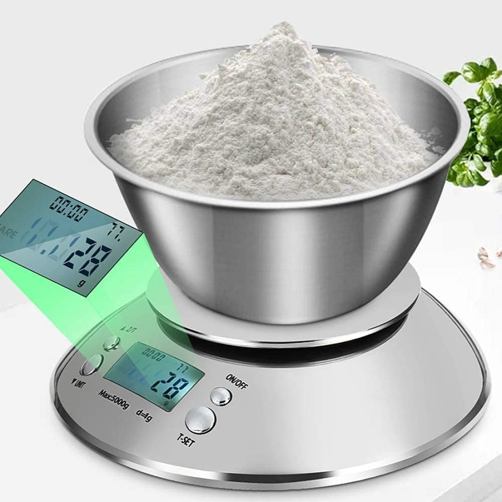 Stal nierdzewna Metalowa waga kuchenna Waga pomiarowa Waga elektroniczna LED Precyzyjna waga elektroniczna do domu Waga 1G/5Kg(