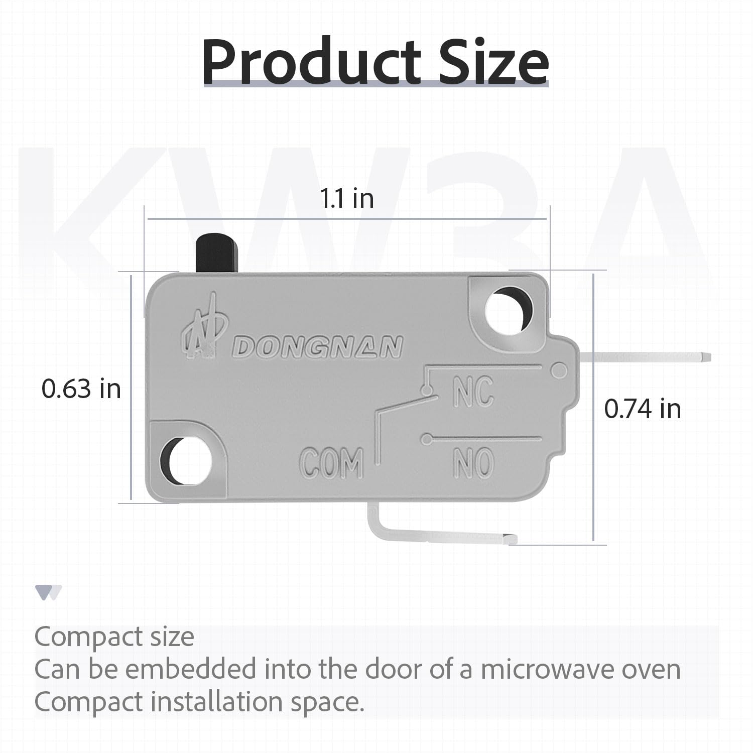 KW3A Mikrowelle Backofen Türschalter 16A 125/250V Türverriegelung (2 normalerweise offen und 2 normalerweise geschlossen)