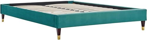 Miniatura 16 de Modway MOD-6271-WHI Harlow - Marco de cama con plataforma de terciopelo de alto rendimiento, color blanco Blanco,Carbón vegetal,Rosa (Dusty