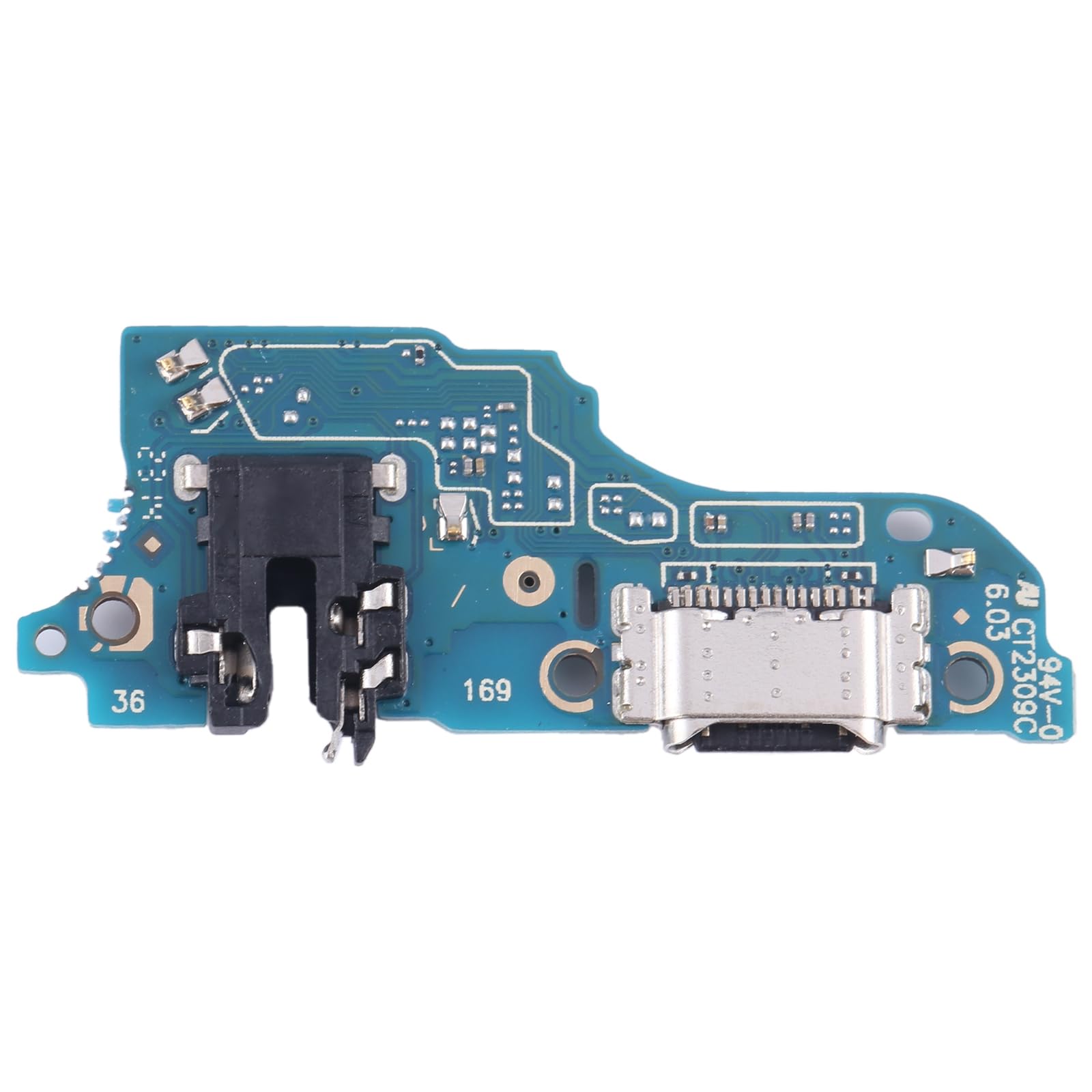 Ricambio Compatibile con Realme C53 RMX3760 Realme NARZO N53 RMX3761 RMX3762 CIRCUITO PCB SCHEDA PORTA USB CONNETTORE jack DI CARICA RICARICA + MICROFONO CHIAMATE DC BOARD SYNC DATI +IN JACK CUFFIE
