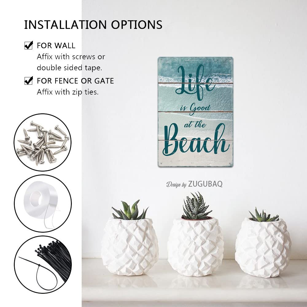 Targa in metallo con scritta Girl On The Beach, 30 x 20 cm, con scritta in inglese Some Girls Are Born To Like The Beach, stile retrò, per garage, casa, caffetteria, cucina