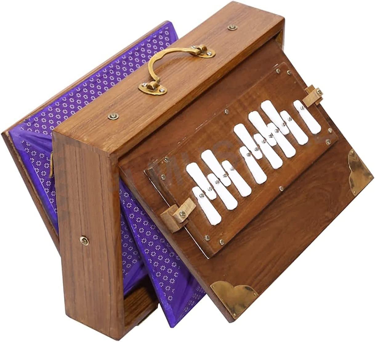 Shruti Box Surpeti in TeaKwood con raccordi in ottone sintonizzati a 440 Hz, perfetto per yoga, Kirtan, terapia del suono