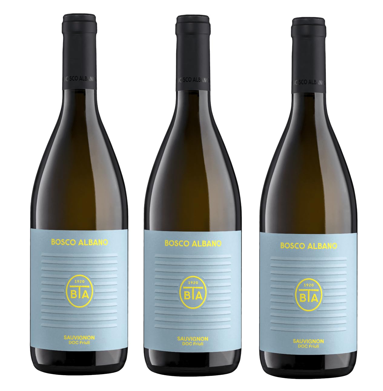 3 bottiglie Sauvignon Doc Friuli 2023 Bosco Albano 0,75 litri, Vino Bianco (3x0,75l)