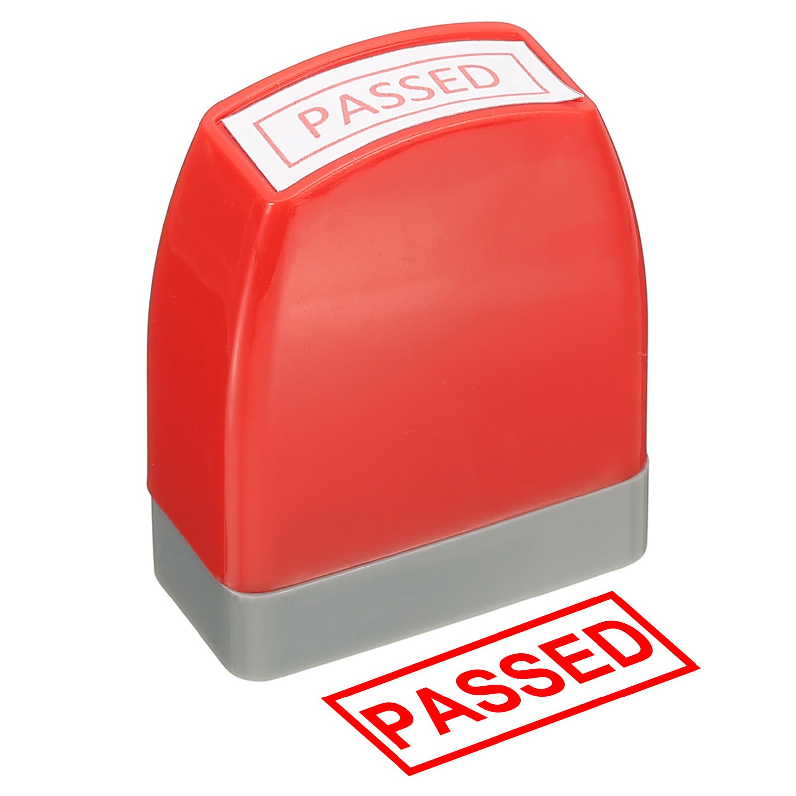 PATIKIL Passed Notice Stamp Self Inking, Red Ink Office Pre Inked Message Stamp for Business, Red — image 1