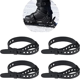 4pcs 45cm/18in Snowshoe Straps Kit, Adjustable Snowshoe Replacement Straps for MSR Men Women & Youth Snow Boots Bindings for Skiing & Outdoor Gear Accessories(Black)