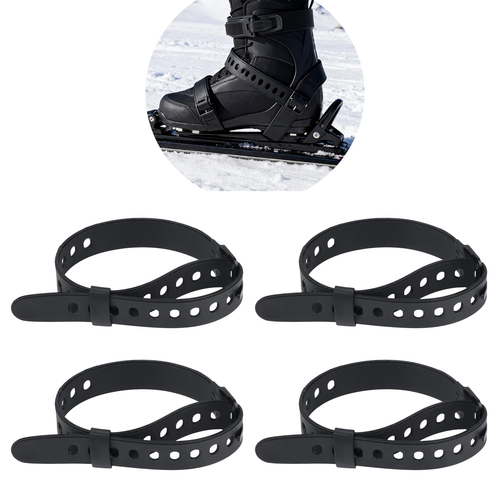 Amazon | 45cm/18インチ スノーシューストラップキット 調節可能な
