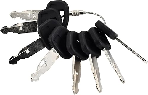 8 llaves de encendido 459A RC411-53933 RC461-53930 compatibles con excavadora Kubota KX018-4 KX033-4 KX040-4 KX057-4 KX080-3 KX080-4 KX121-2 KX121