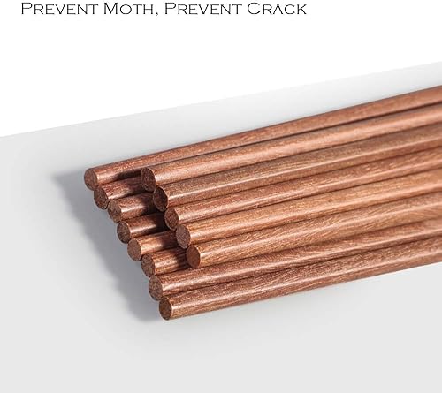 Miniatura 3 de Hcooker Juego de 10 pares de palillos de madera, aptos para lavavajillas, sin cera, sin pintura, natural, saludable, estilo clásico chino para