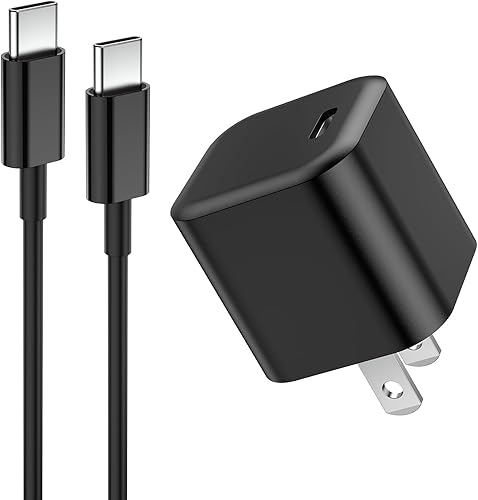 Agtray - Cargador rápido USB C, mini USB tipo C, cargador de pared, cubo, bloque de carga rápida, adaptador de corriente de ladrillo con cable USB-C